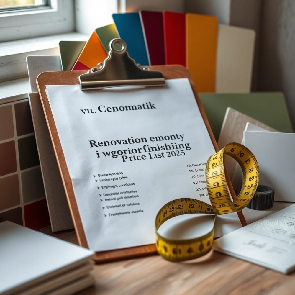Cennik Remonty i wykończenia wnętrz