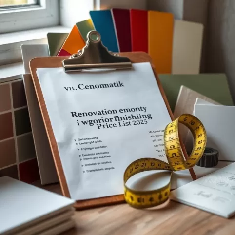 Cennik  Remonty i wykończenia wnętrz